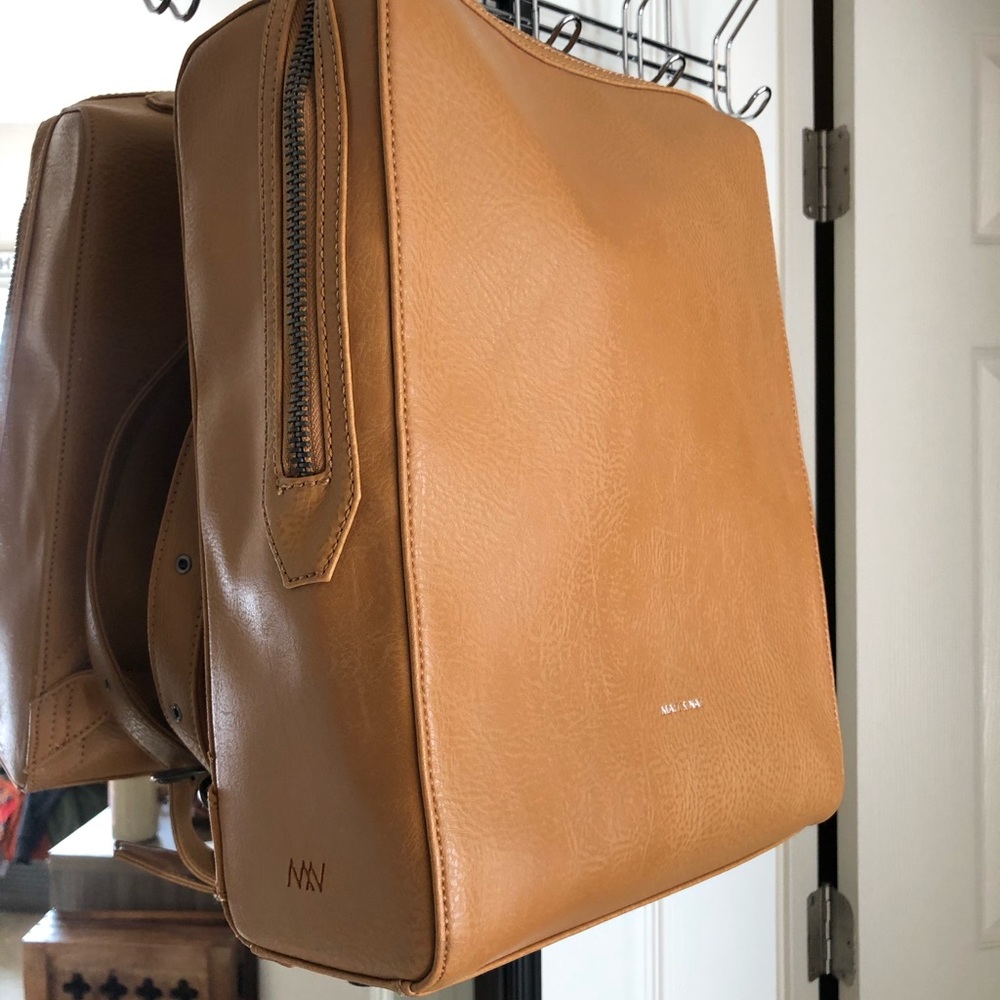 Matt & Nat vegan leather large backpack Tan